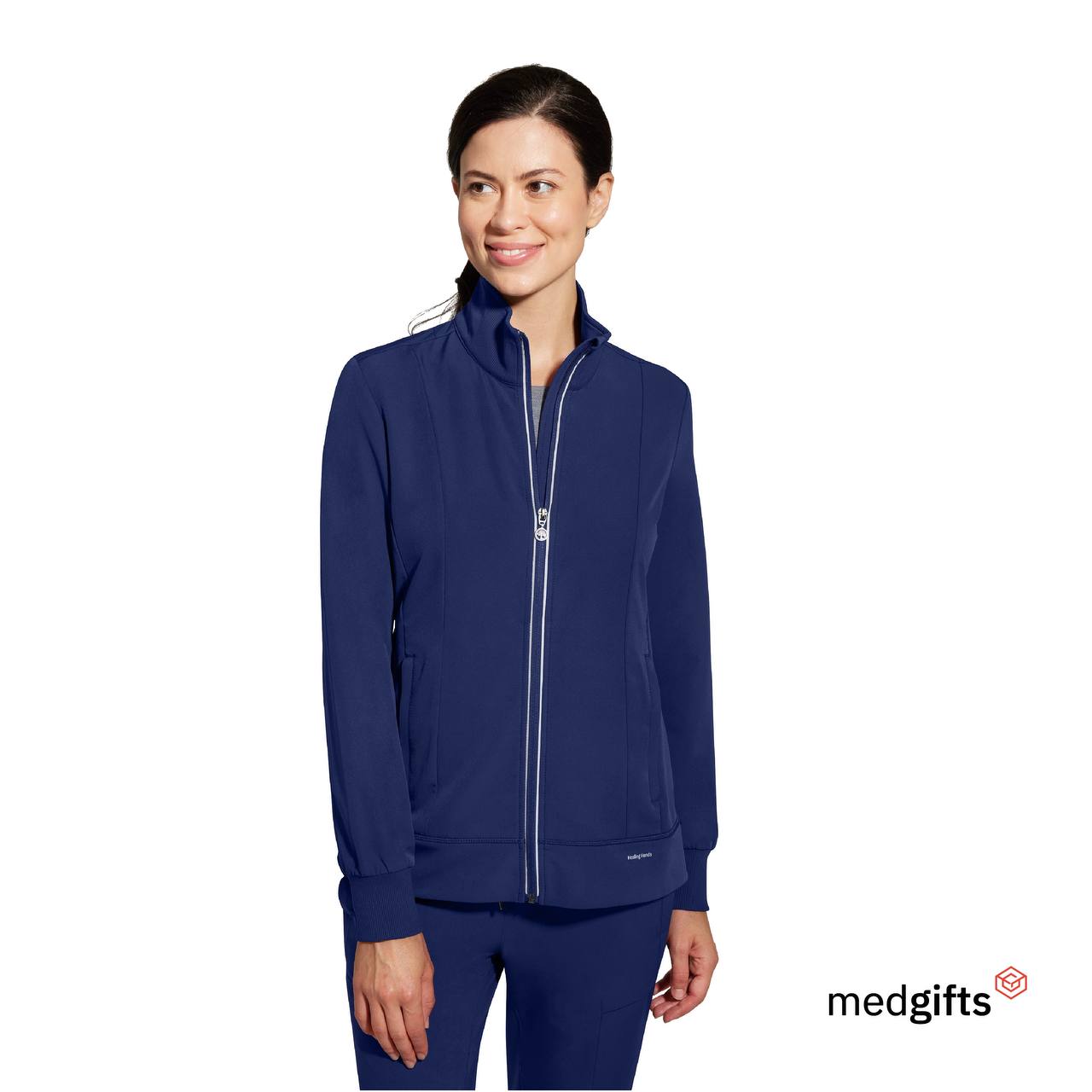 360 by Healing Hands Women's Carly Stand Collar Jacket - MedGifts